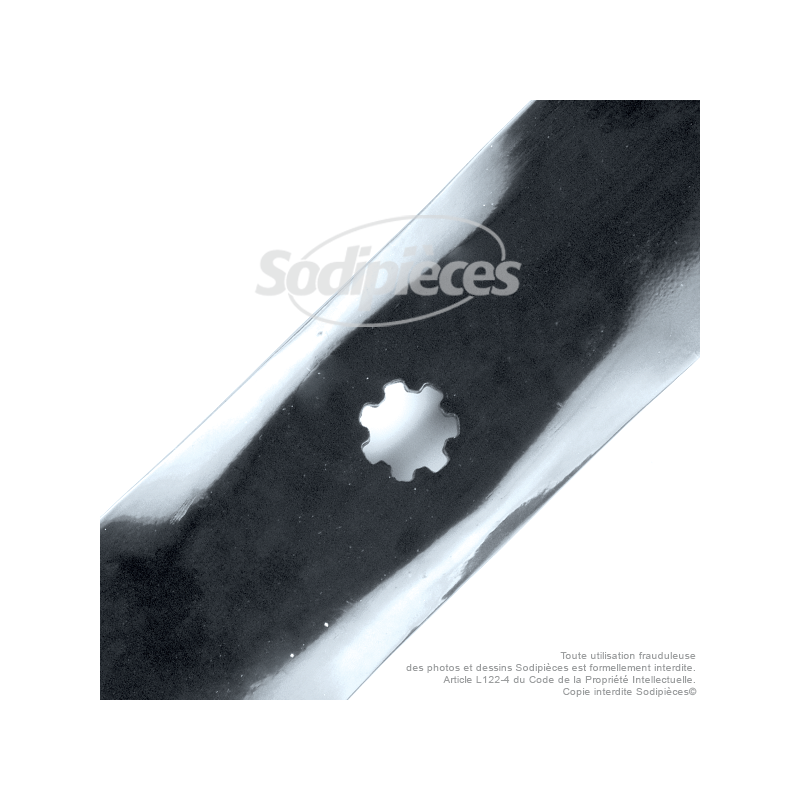 lame tondeuse 54 cm. Al. étoilé 7 pointes. Pour John Deere