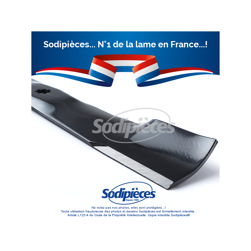 lame tondeuse 54 cm. Al. étoilé 7 pointes. Pour John Deere