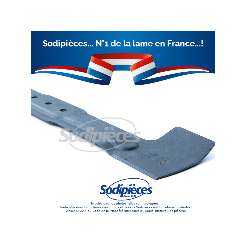 Lame tondeuse 40 cm. Al. 8 mm. Pour Bosch