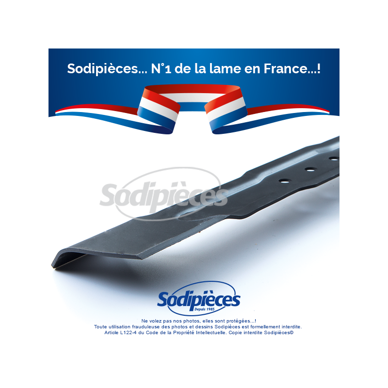 Lame tondeuse 37 cm. Al. 8 mm. Pour Bosch