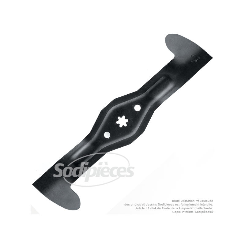 Lame tondeuse 46.5 cm. Al étoilé 6 pointes. Pour AYP/Roper