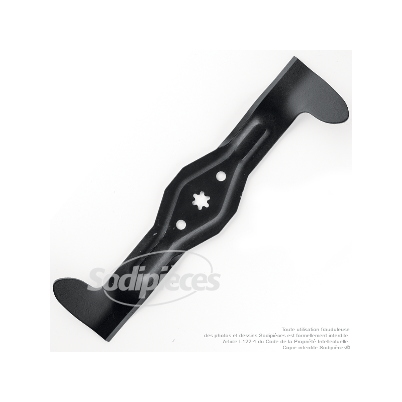 Lame tondeuse 46.5 cm. Al étoilé 6 pointes. Pour AYP/Roper