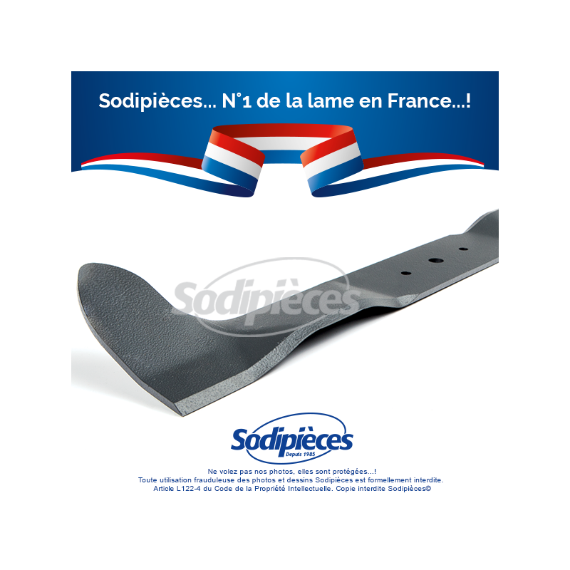 Lame tondeuse 52 cm.Al. 10.2 mm. Pour Axxom