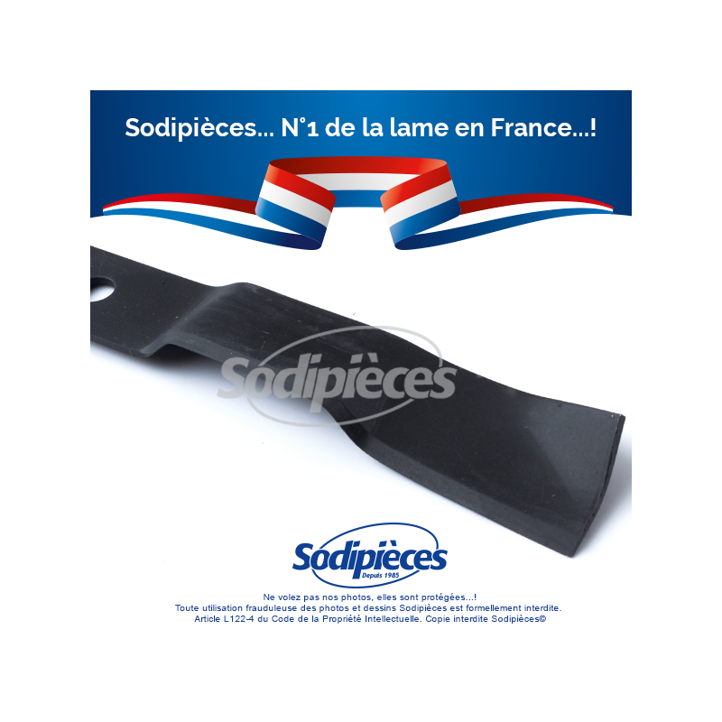 Lame tondeuse 51.4 cm. Al. 19 mm. Pour ALKO