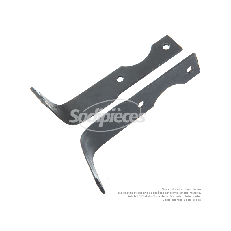 Couteaux de fraise gauche et droit.  Pour Agria N° 17549, 17548