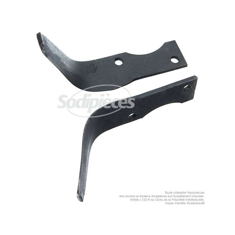 Couteaux de fraise gauche et droit.  Pour Goldoni N° fraise 19