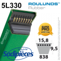 Courroie tondeuse 5L330 Roulunds Continental  15,8  x 9,5 x 838 mm