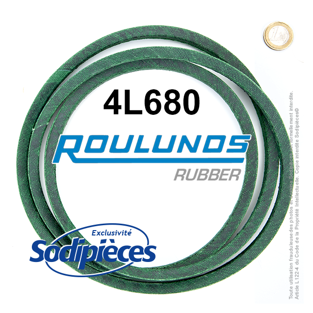 Courroie tondeuse 4L680 Roulunds Continental 12,7 x 9 x 1727 mm Courroie tondeuse 4L680 Roulunds Continental 12,7 x 9 x 1727 mm