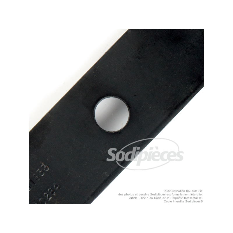 Lame tondeuse 43,2 cm. Al. 23 mm. Pour John Deere