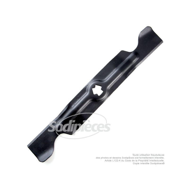 Lame tondeuse 45,4 cm. Al. étoilé 6 pointes. Pour MTD