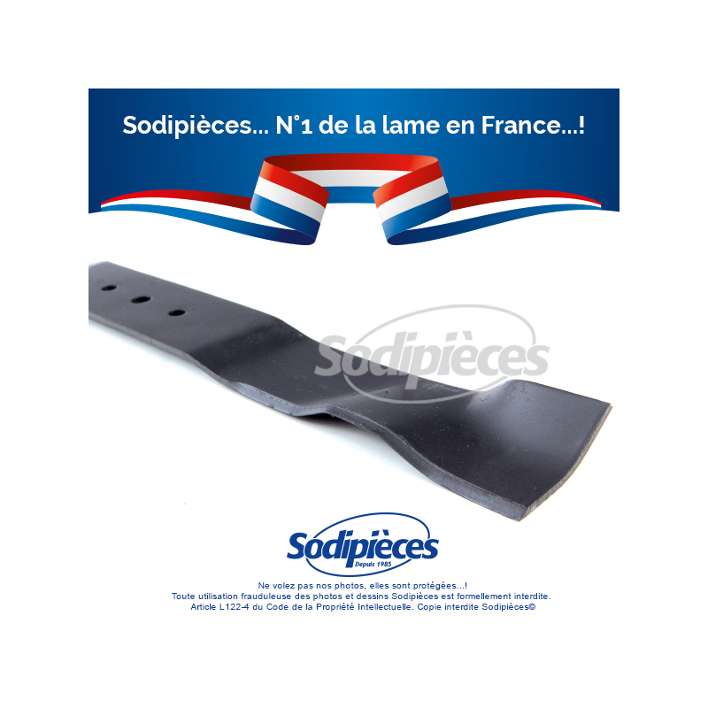Lame tondeuse 50,5 cm. Al. 10 mm. Pour Oleo Mac