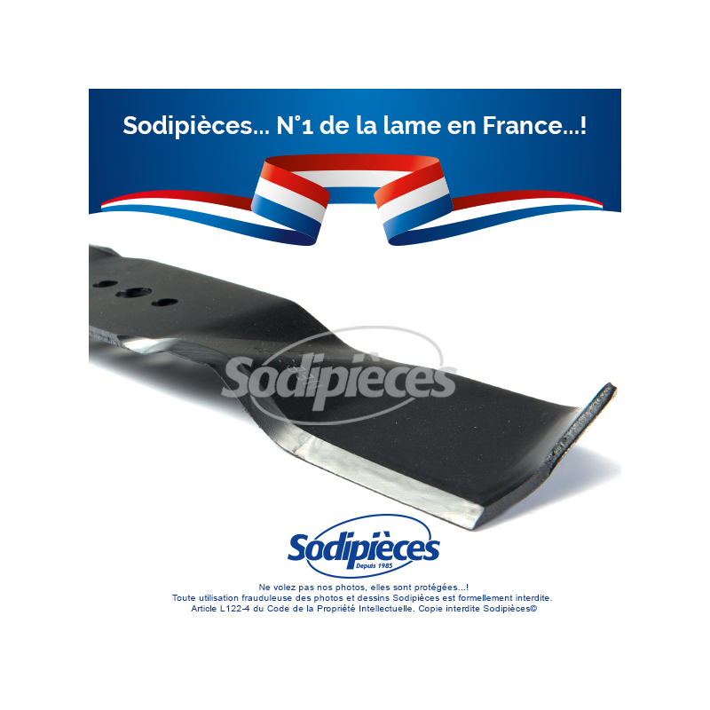 Lame tondeuse 42 cm. Al. 12.4 mm. Pour Husqvarna