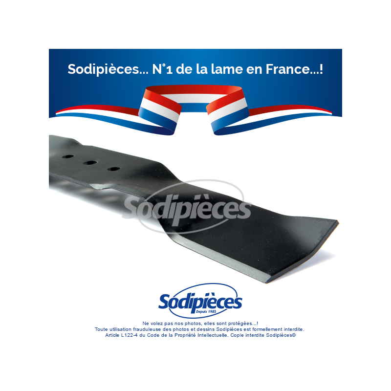 Lame tondeuse 42 cm. Al. 12.4 mm. Pour Husqvarna