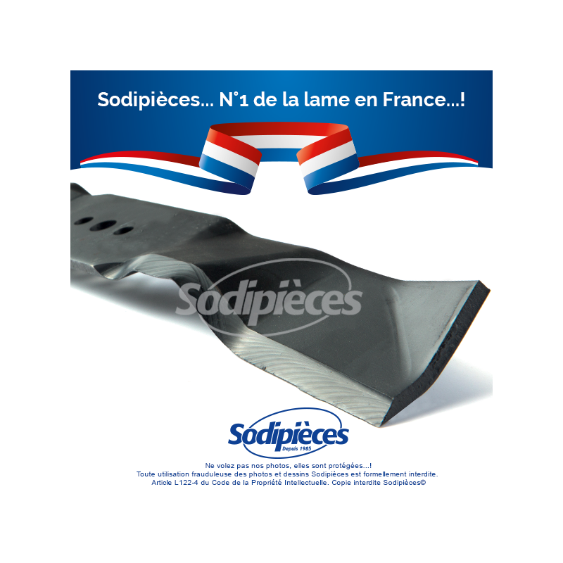 Lame tondeuse 48,2 cm. Al. 12,4 mm. Pour Husqvarna