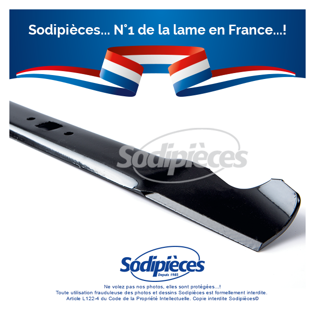 Lame tondeuse 53,3 cm. Al. étoilé 6 pointes. Pour MTD Lame tondeuse 53,3 cm. Al. étoilé 6 pointes. Pour MTD