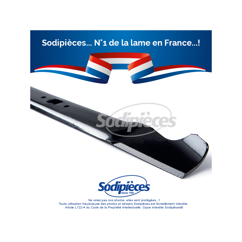 Lame tondeuse 53,3 cm. Al. étoilé  6 pointes. Pour MTD