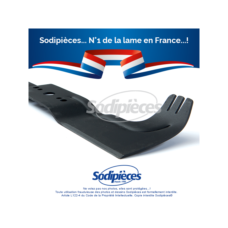 Lame tondeuse 47.6 cm. Al. 18.3 mm. Pour Viking