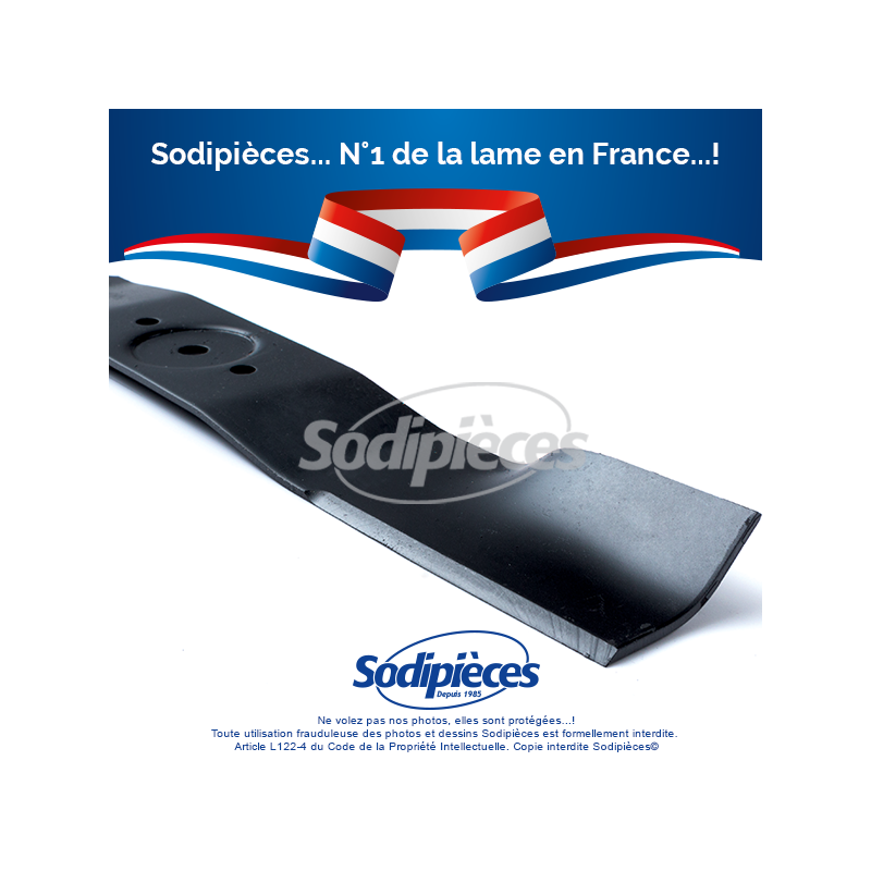 Lame tondeuse 45.3 cm. Al. 10.4 mm. Pour Viking