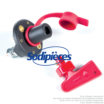 Coupe-batterie 500A avec clé bouton amovible capuchon d'étanchéité.