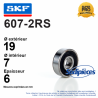 Roulement à billes 607-2RS SKF. Double étanchéité