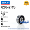 Roulement à billes 626-2RS SKF. Double étanchéité