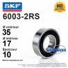 Roulement à billes 6003-2RS SKF. Double étanchéité