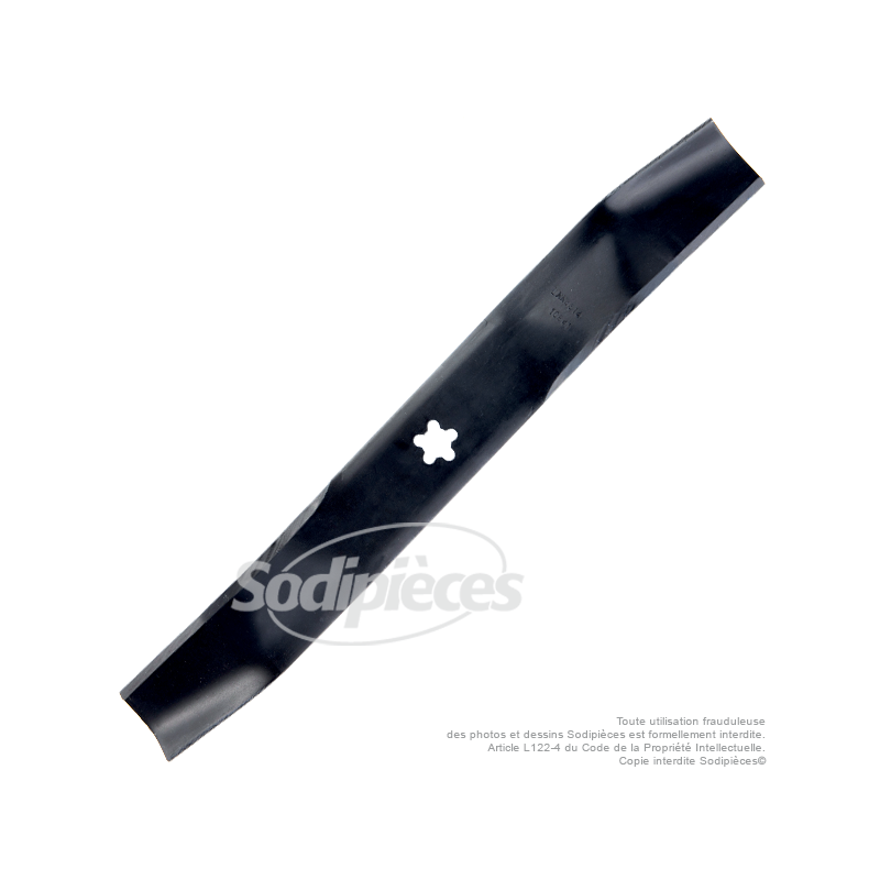 Lame tondeuse 46 cm. Al. étoilé 5 pointes. Pour AYP/Roper, Bernard loisirs, Husqvarna, Jonsered