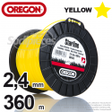 Fil Orégon Yellow étoilé jaune. 2,4 mm x 360 m pour débroussailleuse