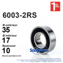 Roulement à billes 6003-2RS 1er Prix. Double étanchéité