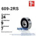 Roulement à billes 609-2RS 1er Prix. Double étanchéité