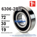 Roulement à billes 6306-2RS 1er Prix. Double étanchéité
