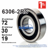 Roulement à billes 6306-2RS 1er Prix. Double étanchéité