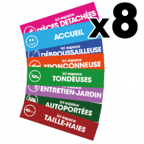  8 balisages rayon Aludibond 1 x 0.24 cm