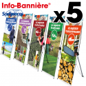 Info-Bannières®  signalétique magasin    5  bannières de 80 x 200 cm
