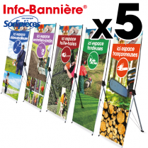   5 Info-Bannières®  signalétique magasin  80 x 200 cm