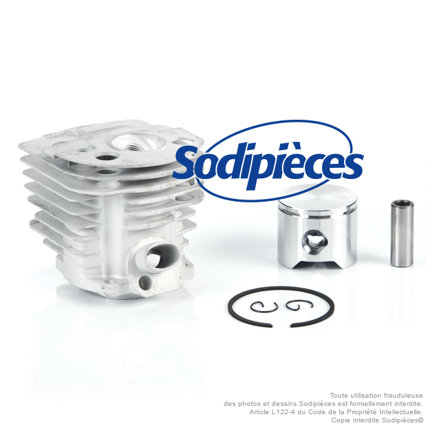 Cylindre piston pour Husqvarna 51. Diamètre 45 mm