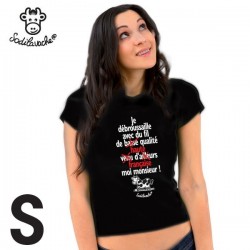 T-shirt : "Je débroussaille avec du fil... " Femme Taille S