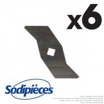 Couteaux scarificateurs pour Alko n° origine 510825. Jeu de 6