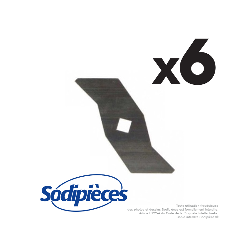 Couteaux scarificateurs pour Alko n° origine 510825. Jeu de 6