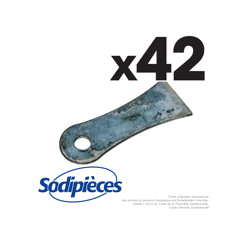 Couteaux  scarificateurs pour Cramer n° origine 99.5.2036. Jeu de 42