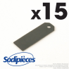Couteaux scarificateurs pour Sabo n° origine SA30928, 30928. Jeu de 15