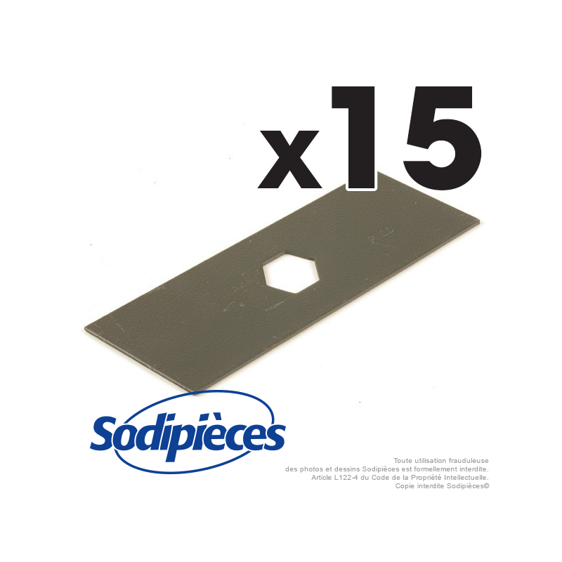 Couteaux scarificateurs pour Solo n° origine 20 18 430. Jeu de 15