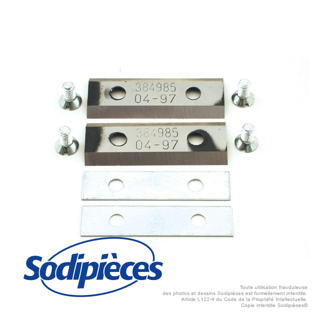 Couteau broyeur pour Atika n° origine 384547, 384985. 4 lames 4 vis