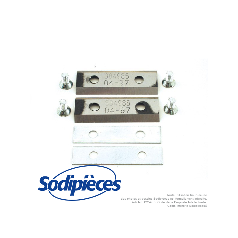Couteau broyeur pour Atika n° origine 384547, 384985. 4 lames 4 vis
