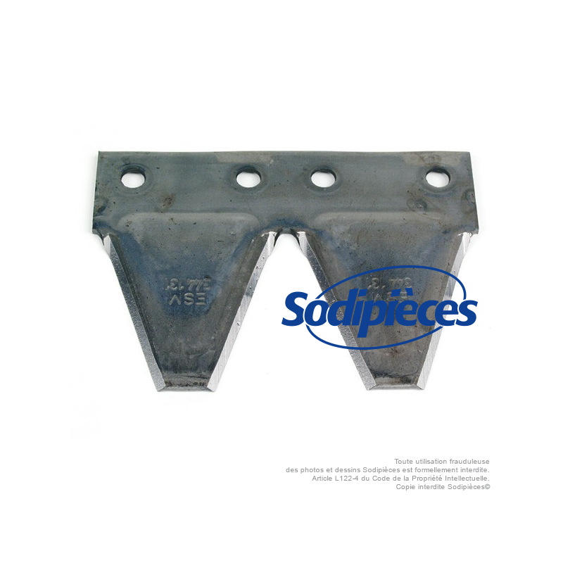 Lame double courbée "Carbodux" pour ESM n° origine 344 140, 344 1241, 344 1310, 344 1311, 63-49-02