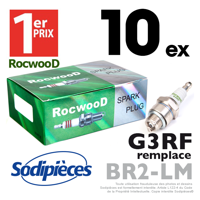 Bougie type BR2LM. 1er Prix Rocwood. G3RF x10