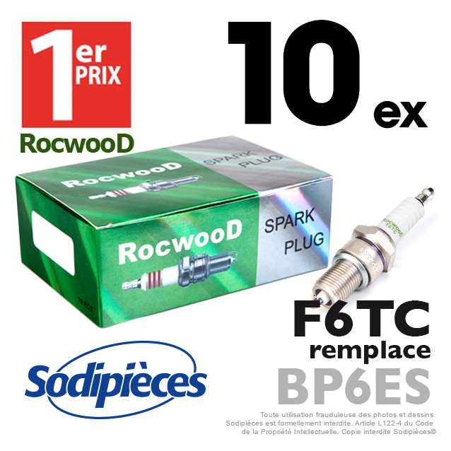 Bougie type BP6ES. 1er Prix Rocwood. F6TC x10