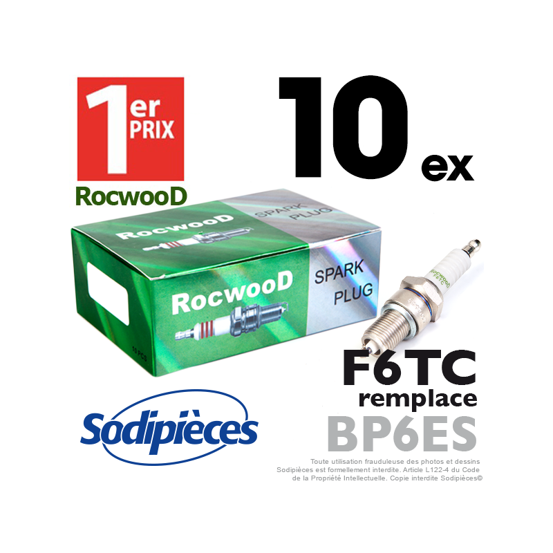 Bougie type BP6ES. 1er Prix Rocwood. F6TC x10