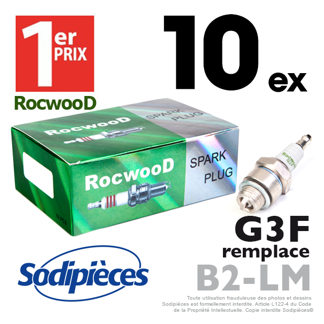 Bougie type B2LM.  1er Prix Rocwood. G3F x10
