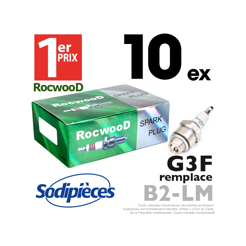 Bougie type B2LM.  1er Prix Rocwood. G3F x10